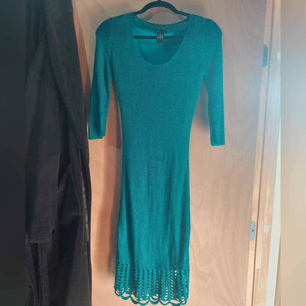 Moda International crocheted sweater dress size small